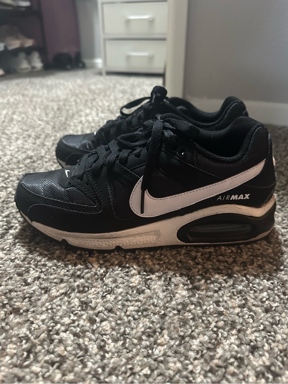 Nike Womens Black and White Air Max Sneakers